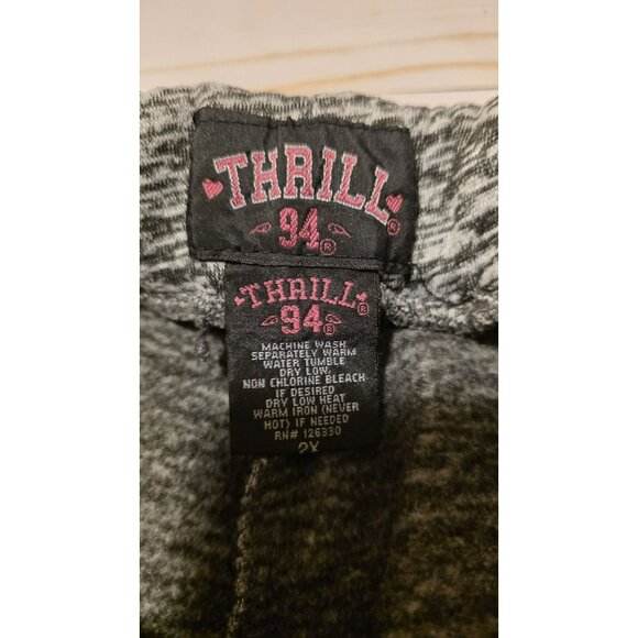 Thrill Sweat Capri Womens XL Gray LOVE Activewear Yoga 34wx25L Not 2X Fall Y2K - Picture 5 of 9